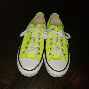 Neon Yellow Converse Sneakers